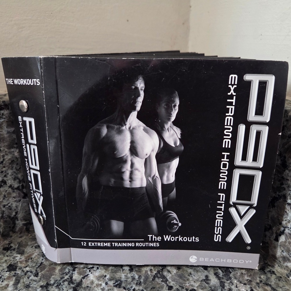 Beachbody P90X Extreme Home Fitness 13 DVD Set Tony Horton Workouts Binder